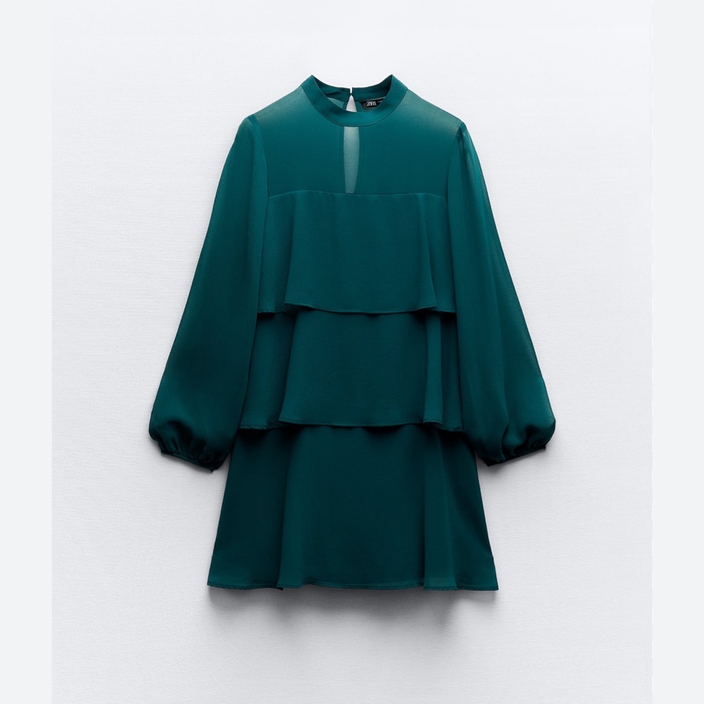 Zara Short Ruffled Dress Size M